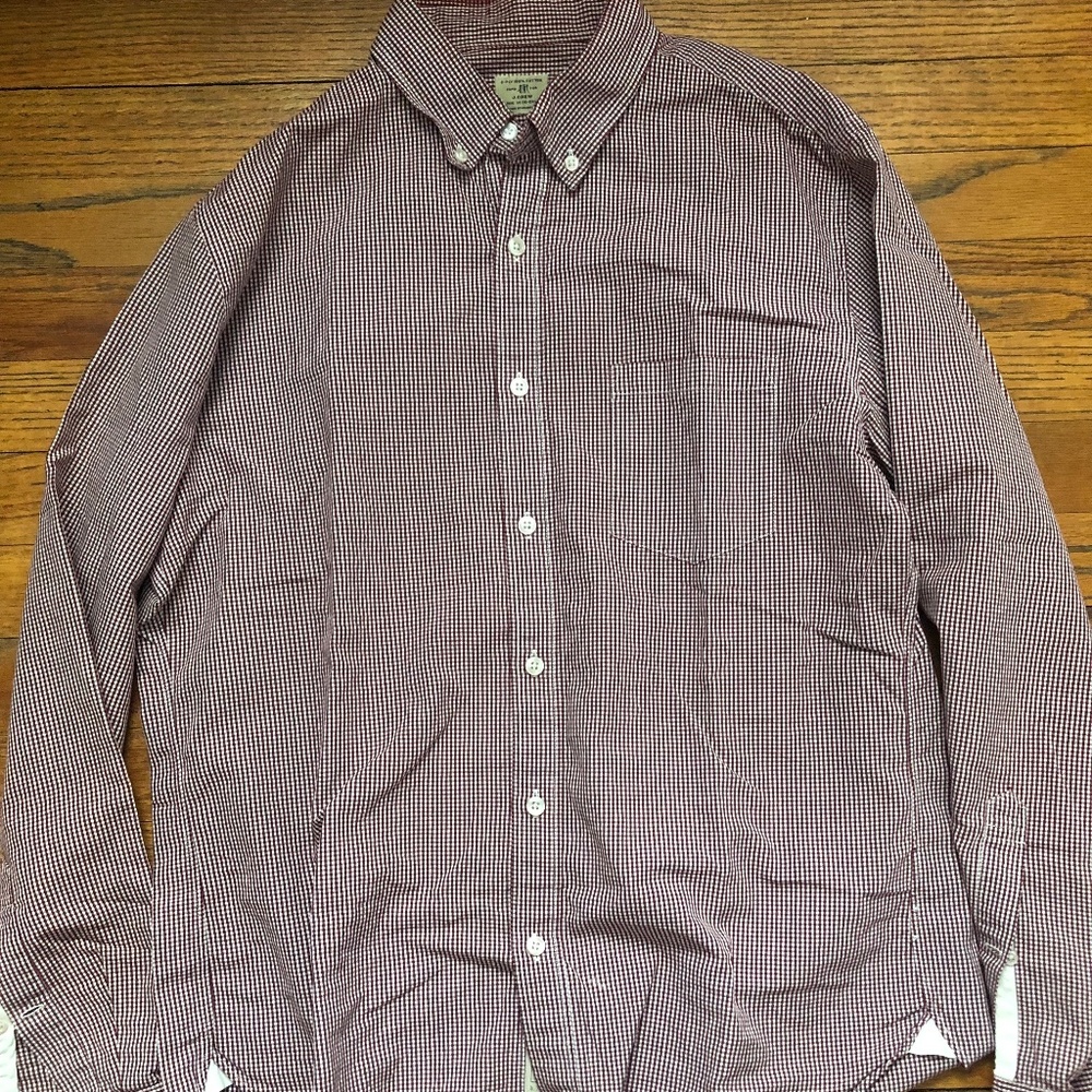 J Crew checked button down men’s M